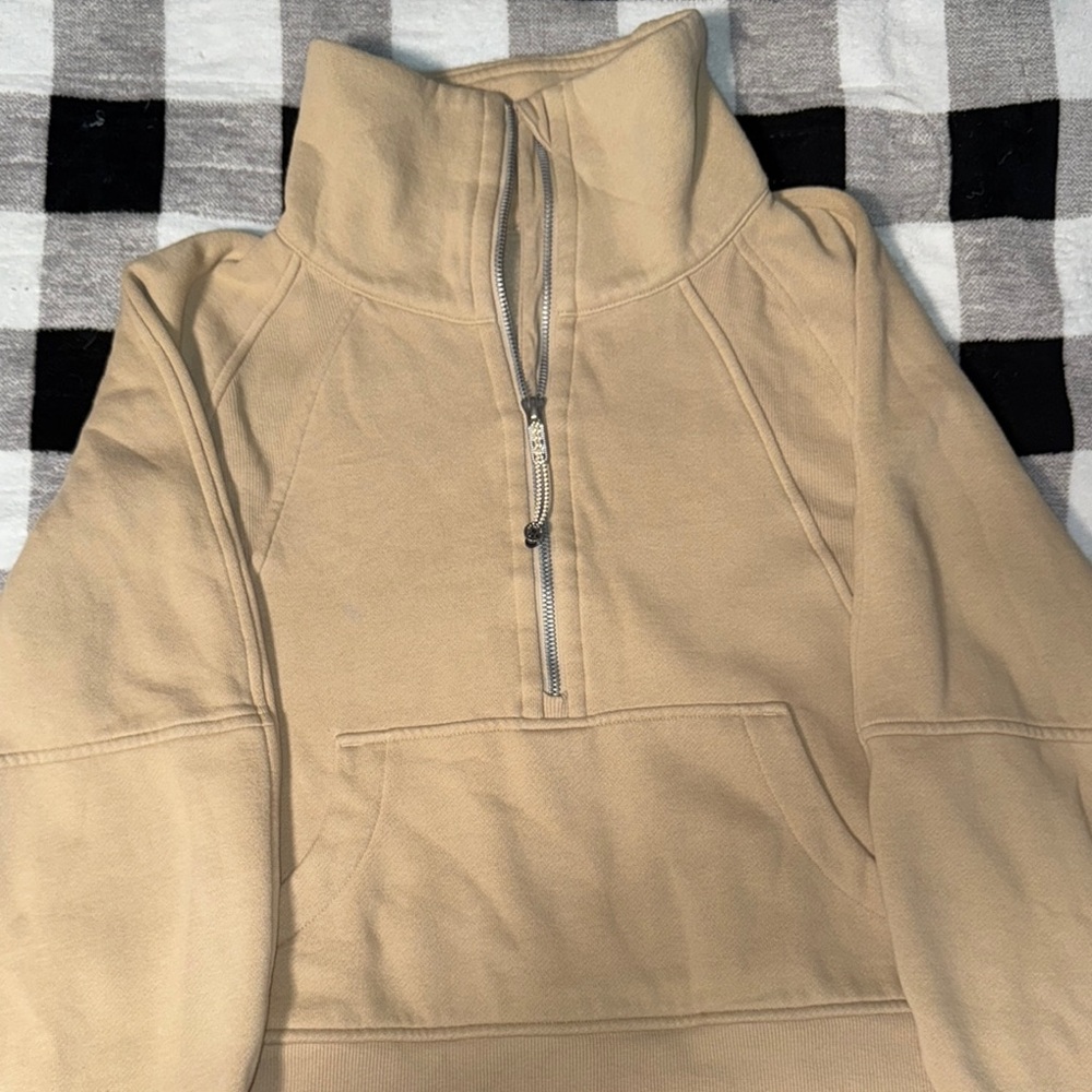 Lululemon Athletica Tan Half-Zip Sweatshirt
